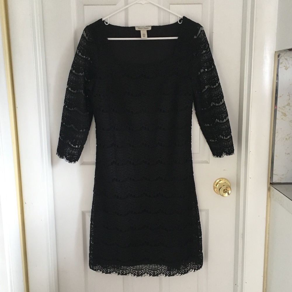 White House Black Market Lace Dress 3/4 Sleeve
